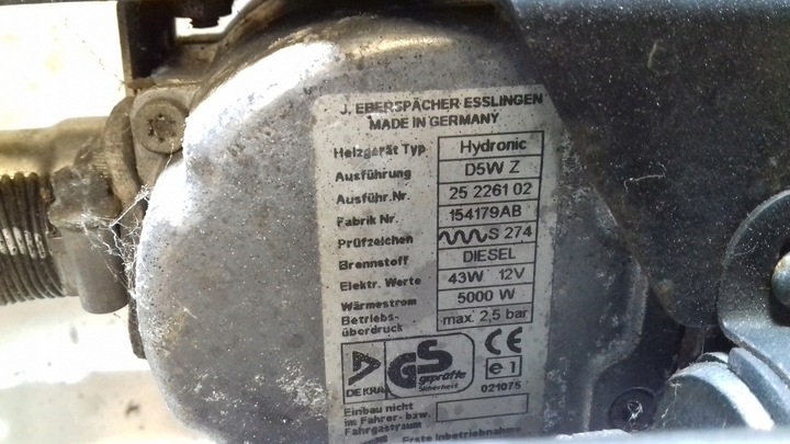 фото №4, Вебасто 25226102 toyota avensis t22 2.0 d4d