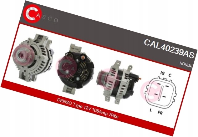 фото №1, Генератор 12v 130a ina - casco cal40239as