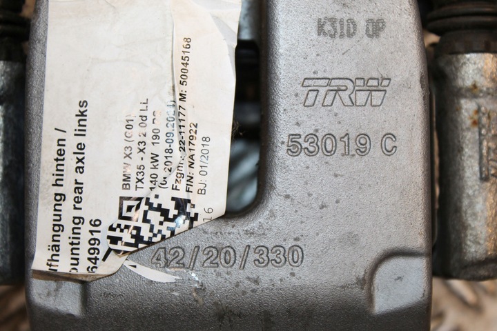 фото №8, Bmw g01 g30 суппорт тормозной зад 6870575 6870576