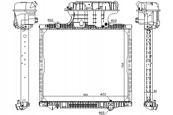 фото №1, Nissens радіаторів двигуна з рама низька man tga t