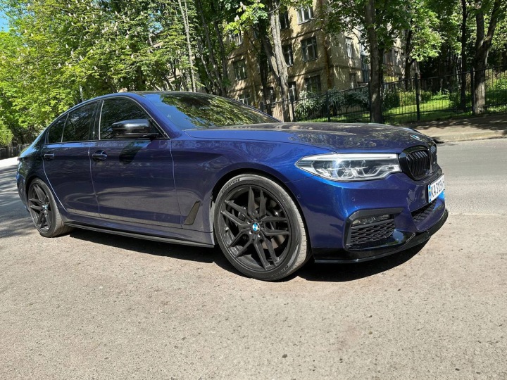 фото №10, Накладка спойлер сплиттер перед bmw g30 g31 дорестайлинг mp стиль чёрный блеск