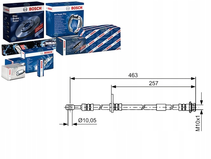фото №1, Bosch шланг гальмівний fhy2690 6t48473 phd1070