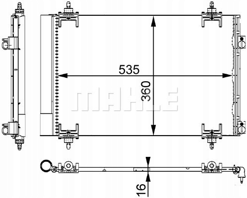 фото №1, Конденсатор кондиционера citroen c4/berlingo 04-