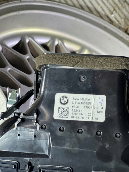 фото №7, Bmw x1 f48 решітка повітропровід впуск свіжого повітря dekor perlglanz хром