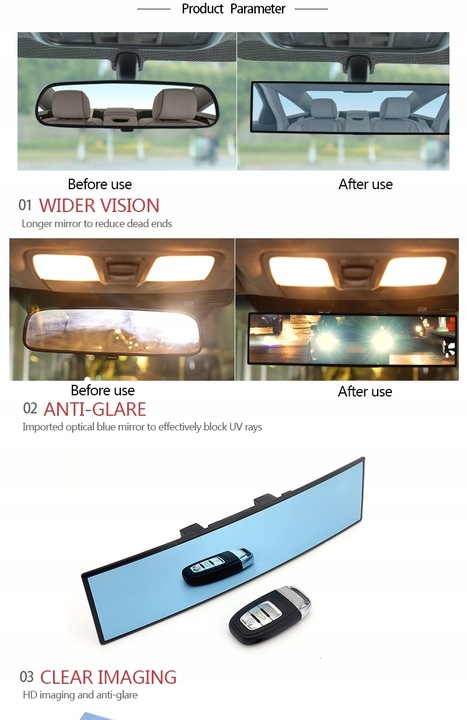 фото №10, Автомобильные внутренние зеркало заднего вида фотохромный