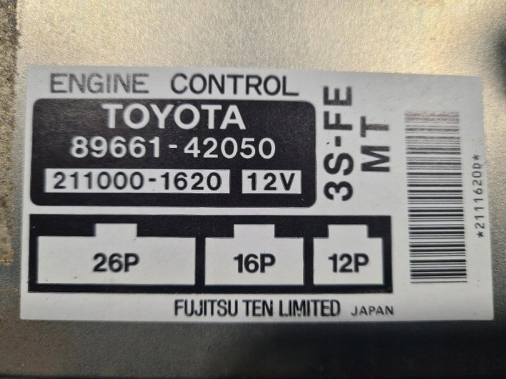 фото №6, Toyota rav4 i 2.0b блок управления двигателем (ecu) 89661-42050 3s-fe