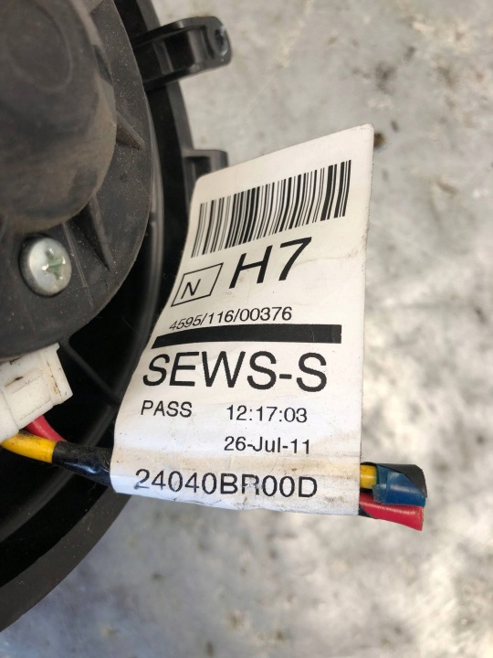 фото №5, Подача воздуха вентилятор nissan qashqai +2 j10 a30355a1400000