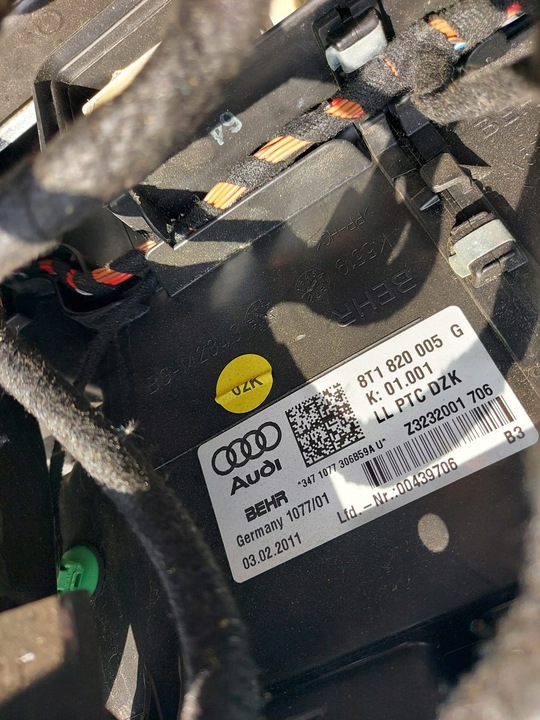 фото №9, Обігрівач audi a4 b8 a5 8t комплект 8t1820005g
