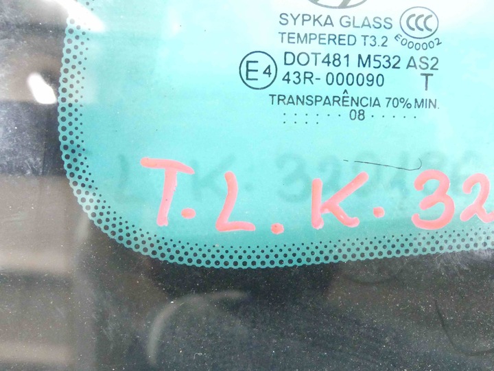 фото №3, Скло кузовна лівий зад hyundai i20 i 08- 3d