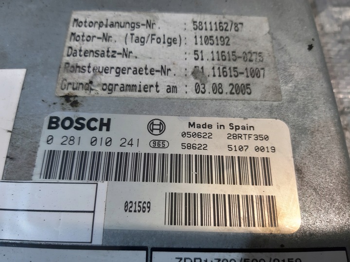 фото №3, Блок керування комп'ютер man edc bosch 0281010241