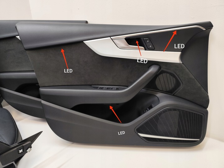 фото №9, Audi a4 b9 sedan сидіння диван обшивки тунель шкіра алькантара