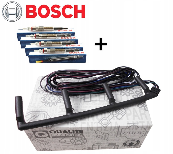 фото №2, Джгут свічок розжарювання + свічки żarowe bosch audi seat skoda vw 1.9 2.0 tdi