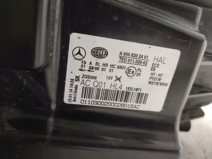 фото №12, Mercedes sprinter w906 рестайлінг 13- фара права перед a9068202461