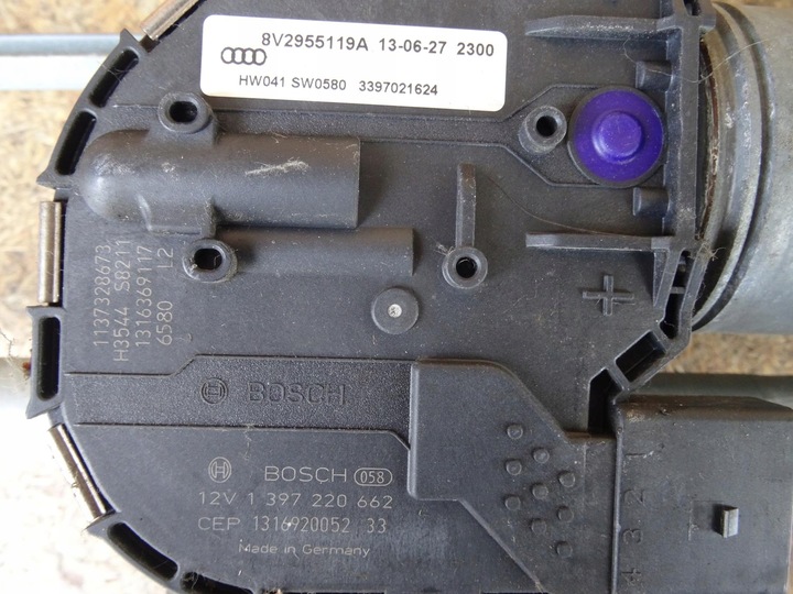 фото №13, Audi a3 8v 12-20 механізм двигунчик двірник перед переднє 8v2955023d