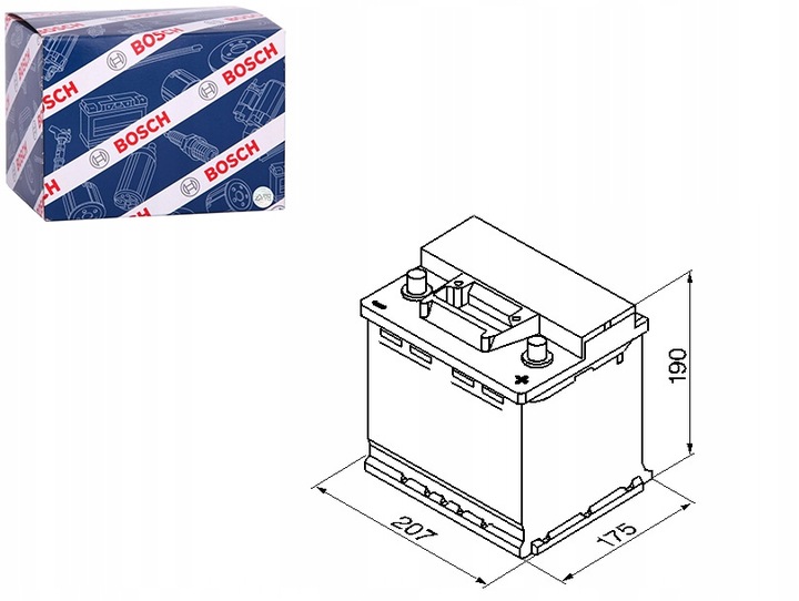 АКУМУЛЯТОР BOSCH 12V 45AH 400A S3 P + 1 207X175X190 B13 ПУСКОВИЙ