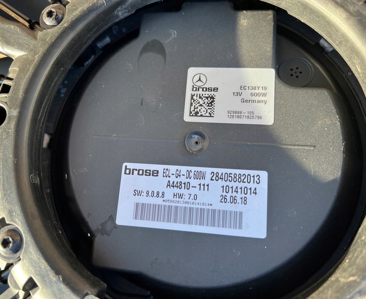 фото №5, Mercedes ml gle 166 вентилятор вентилятор 600w ролета