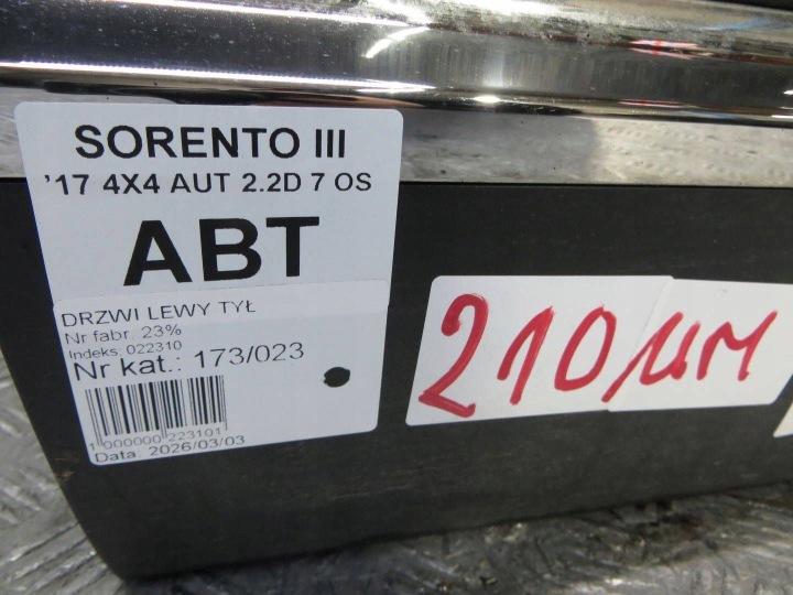 фото №9, Kia sorento iii двери левые зад заднее abt 14-