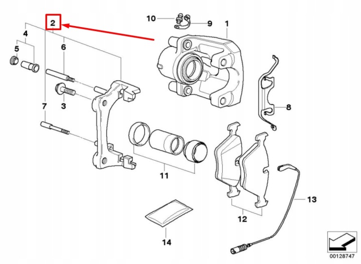 фото №8, Bmw 7 e65 e66 e67 передний суппорт тормозной 34116753671 6753671 оригинальная запчасть
