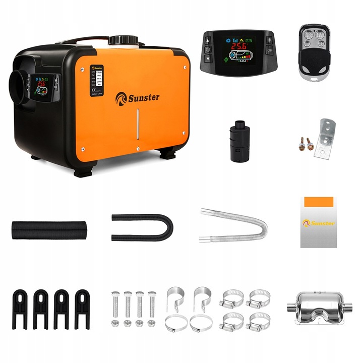 фото №13, Отопление стояночный 8kw 12v отопитель масляная вебасто прочная воздуходувка lcd