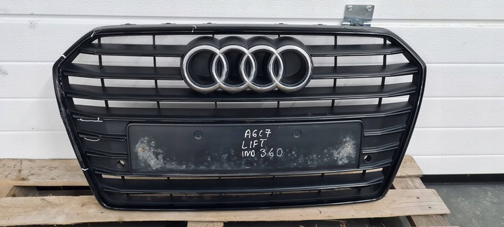 фото №1, A6 c7 4g рестайлінг решітка радіатора решітка бампера перед sline чорний pod pdc 4g0853651af