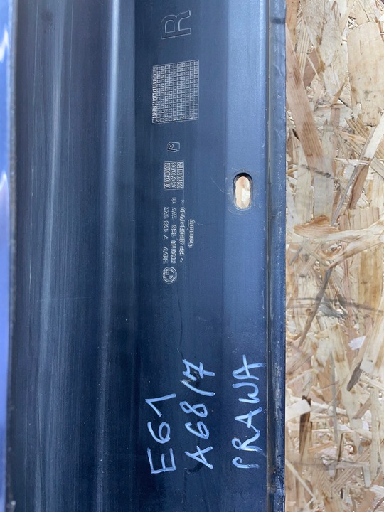 фото №9, Накладка планка порогова bmw e60 e61 a68/7 платиновий сірий права