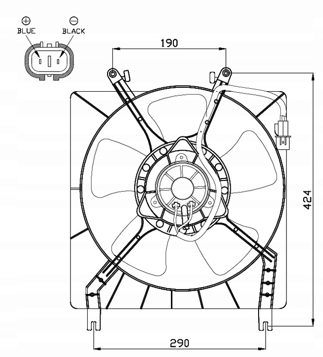 фото №13, Вентилятор радиатор nrf mr188156 mb845072 mr18815