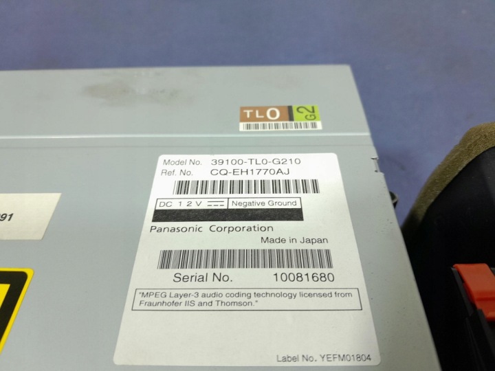 фото №6, Honda accord viii рестайлинг 11- магнитола cd заводские 39100-tl0-g210