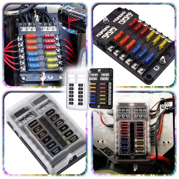 фото №13, Коробка запобіжників 12 шестиполюсна модуль гніздо блок набір 24 запобіжники