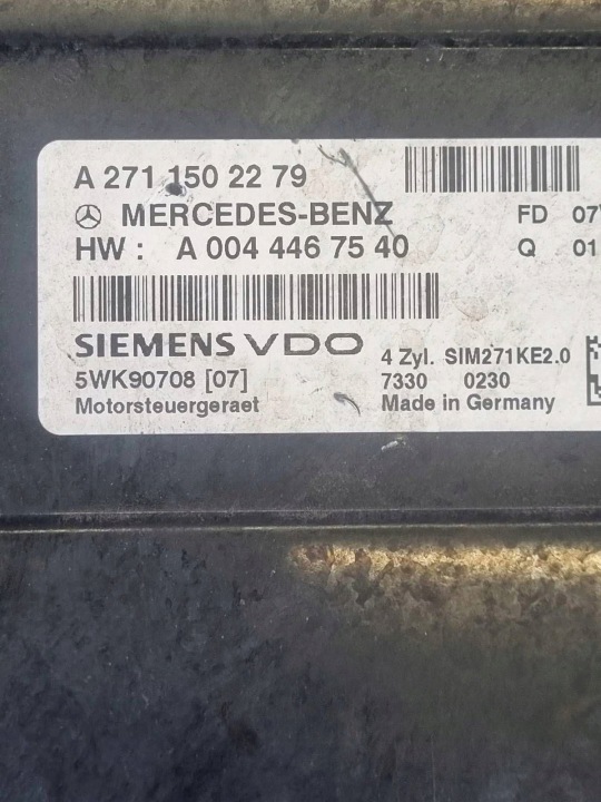 фото №8, Mercedes w204 1,8 компьютер комплект стартовый a2710100146