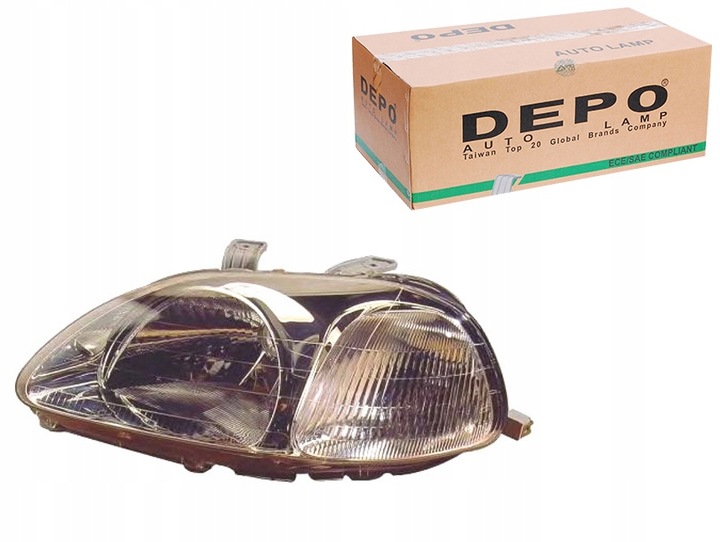 фото №1, Фара h4 электрический цвет вкладыш: хромированный