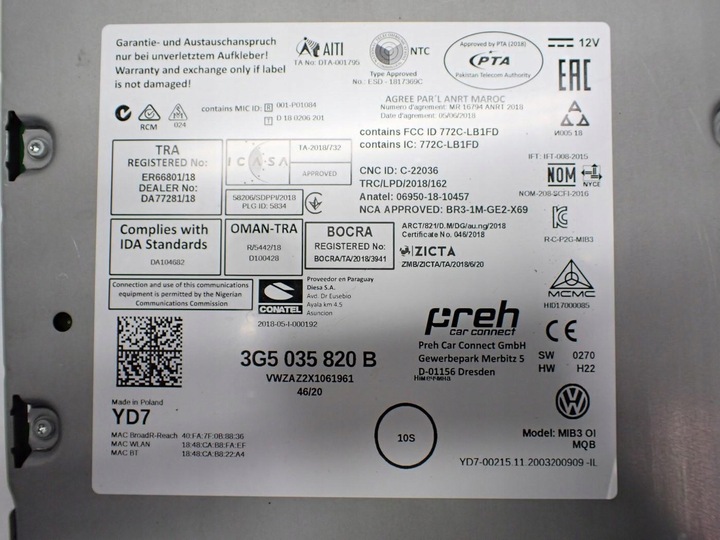 фото №10, Навігація навігація радіо дисплей заводська оригінал vw t-roc 21r