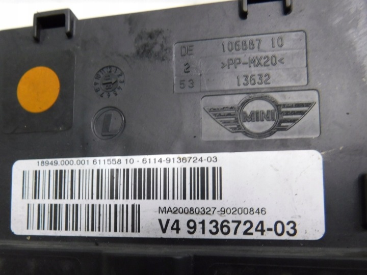 фото №3, Модуль напряжения клемма + 9136724 - mini cooper one r55 r56 r57 r58 r59 1.6d
