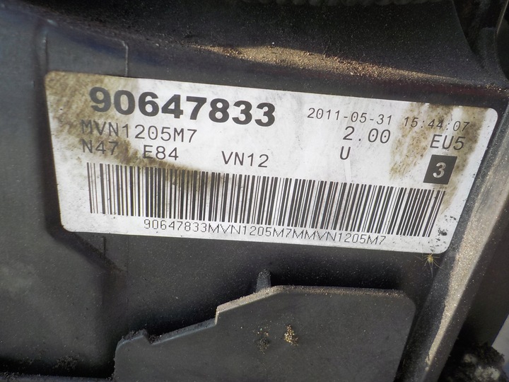 фото №15, Bmw x1 e84 11r 2.0d 143km двигатель n47d20c комплектный film