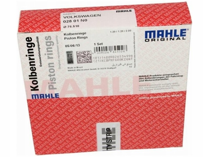 фото №1, Кільця поршневі vw eos 1.4 1.6 golf plus 1.4 1.6