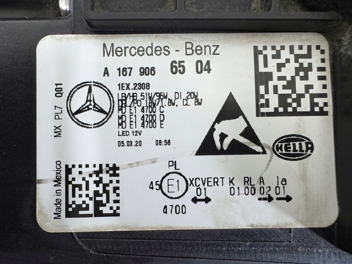 фото №13, Mercedes gle w167 a167 полный led multibeam лампа левая перед фара eur