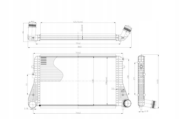 фото №2, Інтеркулер радіаторів повітря a3 1.6tdi 03- hart