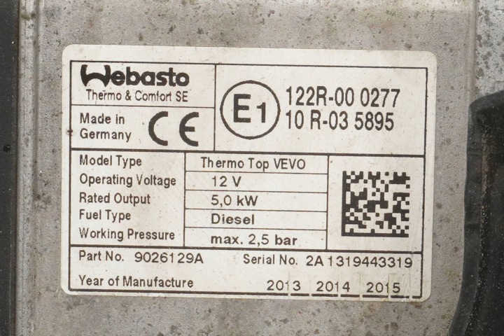 фото №9, Отопление стояночный вебасто vw caddy touran 1k0815005mp 9026129a