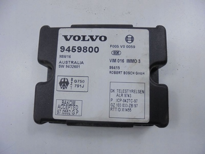 фото №8, Volvo s70 96-00 модуль иммобилайзера иммобилайзер 9459800