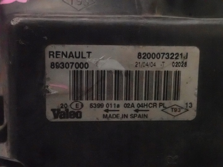 фото №10, Renault megane ii 02-05 лампа права фара перед правий 8200073221j