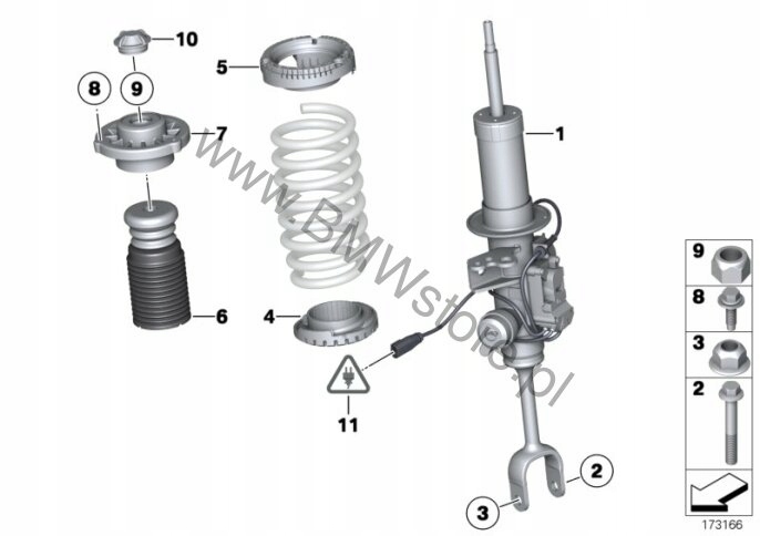 фото №14, Bmw 6 f06 gran купе 640i 650i амортизатор правые перед переднее vdc 6863118