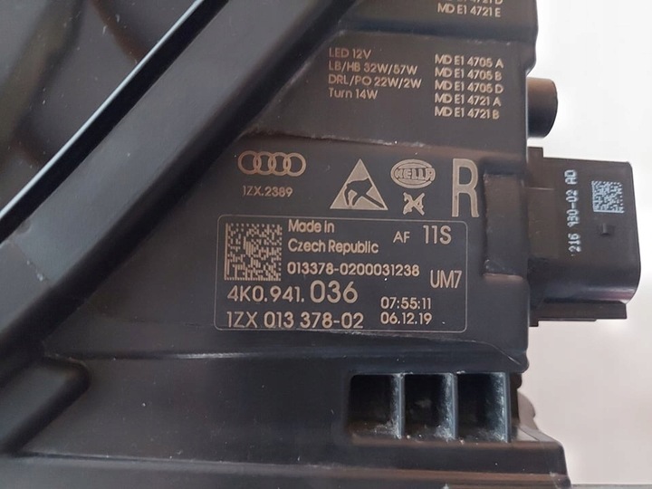 фото №9, Audi a6 c8 4ko лампа права перед matrix повний