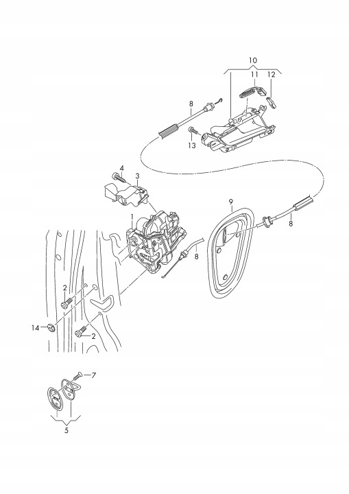 фото №11, 8w6837085 трос тяга-трос трос дверь audi a5 f5 8w