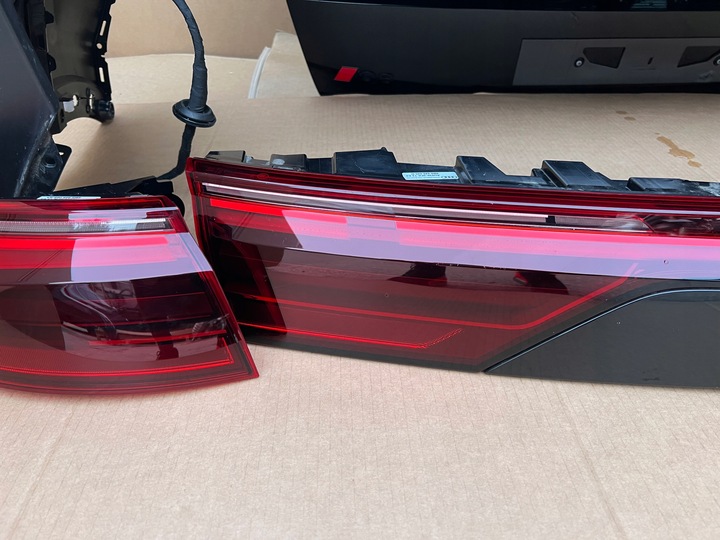 фото №6, Audi q8 4m8 s-line рестайлинг комплектный зад лампы animacja бампер крышка выхлоп