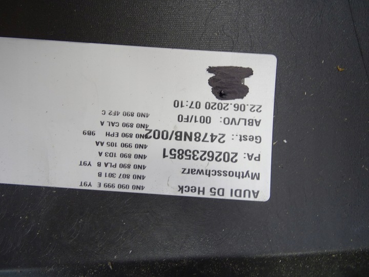 фото №8, Бампер зад задний audi a8 d5 4n0