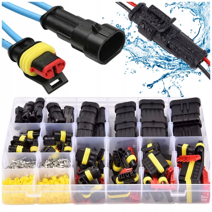 фото №1, Роз'єм штекер з'єднувач герметичні електричні набір superseal 352 запчастини чохол