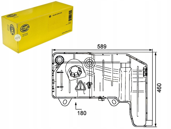 фото №1, Бачок рідини радіатор hella 41215631 401000n