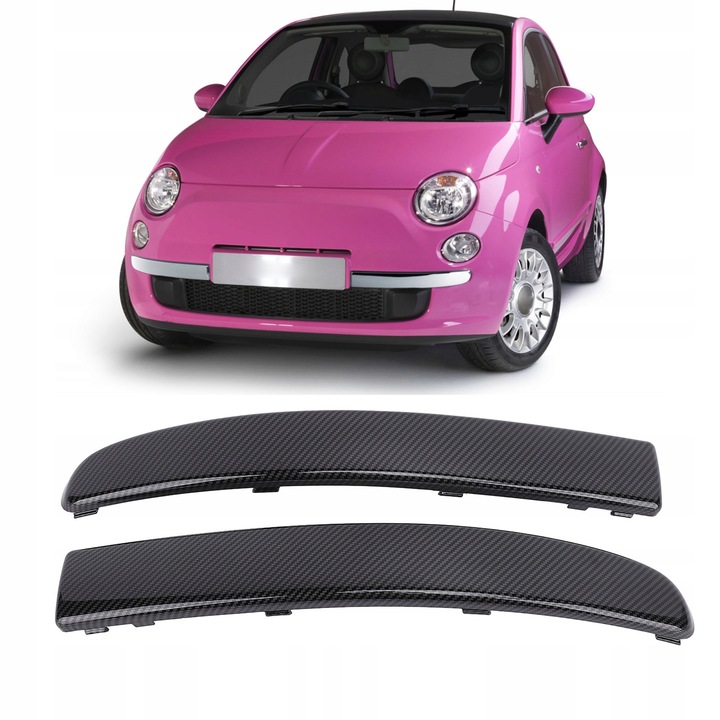 фото №10, 1 пара передні бампер нижня оздоблення 735455057 зразок волокна 4d