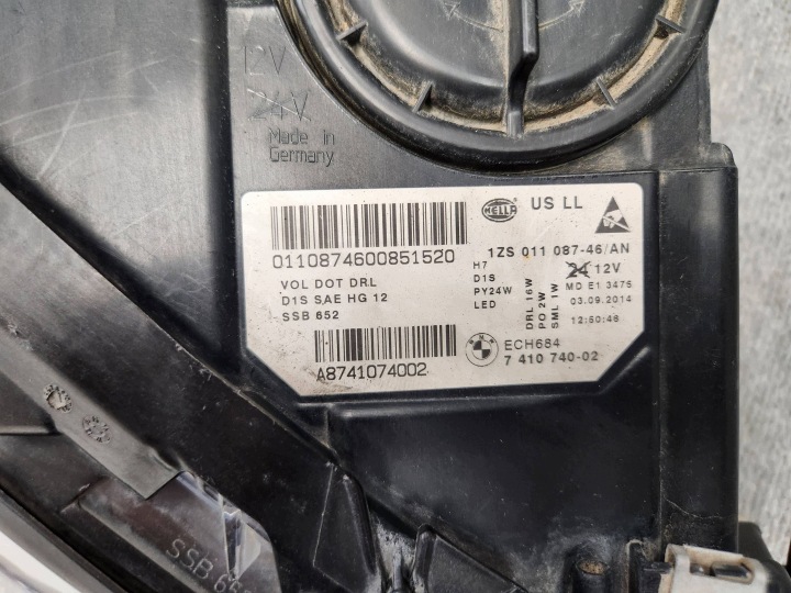 фото №14, Лампи передні комплект - bmw 5 f10 f11 рестайлінг m5 bi-xenon поворотний afs led usa