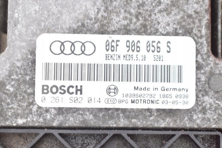 фото №7, Блок керування комп'ютер двигуна 06f906056s audi a3 8p 2.0 fsi 150 km 03-05