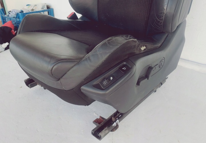 фото №8, Сидіння лівий перед чорна напівшкіра нагрівання масаж citroen c5 iii x7 eu